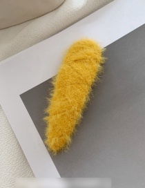 Fashion Yellow Woven Faux Rabbit Fur Bb Clip
