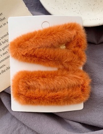 Fashion Orange Rabbit Hair Clip Combination