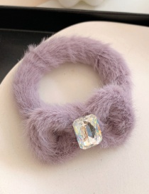 Fashion Hair Rope - Purple Diamond-like Rabbit Hair Bb Clip