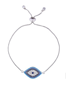 Fashion Silver Eye-filled Adjustable Bracelet