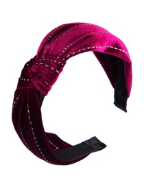 Fashion Rose Red Wide-side Twisted Knot Headband