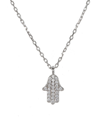 Fashion Silver  Silver Micro-inlaid Zircon Necklace