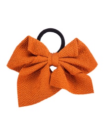 Fashion Orange Double-layered Water Chestnut Bow Large Intestine Elastic Band Elastic Head Rope