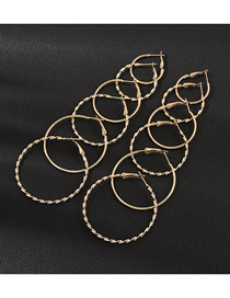 Fashion Gold Geometric Circle Earrings