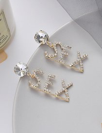 Fashion Gold Diamond Earrings