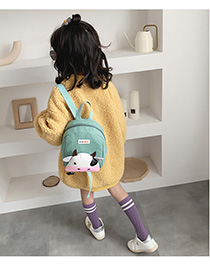 Fashion Green Cartoon Animal Anti-lost Children's School Bag