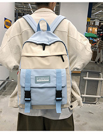 Fashion Blue Contrast Shoulder Bag