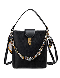Fashion Black Snake Chain Crossbody Shoulder Bag