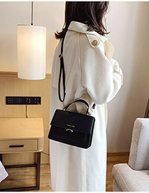 Fashion Black Bronzed Letter Locks With Hand-sleeve Shoulder Bag