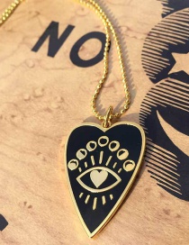 Fashion Black Gold-plated Love Eye Necklace