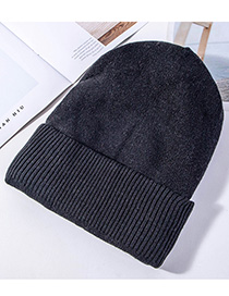 Fashion Black Double Wool Cap