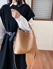 Fashion Camel Solid Color Shoulder Bag