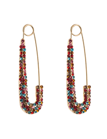 Fashion Red Alloy Pin Earrings