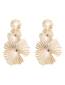 Fashion Gold Lotus Leaf Earrings