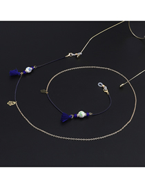 Blue Ceramic Fringed Beads Chain