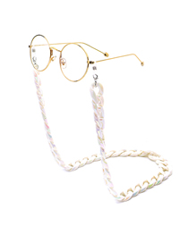 White Acrylic Leopard Fine Chain Glasses Chain