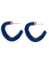Blue Geometric Drip Earrings