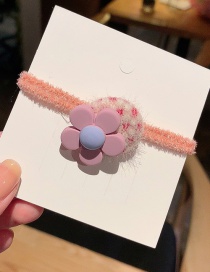 Pink Flower Fruit Plush Rope  Rubber Band