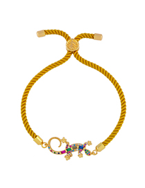Fashion Yellow Micro-set Color Zircon Eye Bracelet