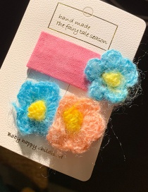 Korean Pink / Clip Wool Flower Children's Hair Clip  Alloy