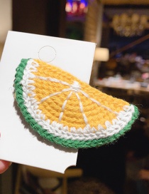 Lemon/duck Clip Fruit Wool Knit Hair Clip  Alloy