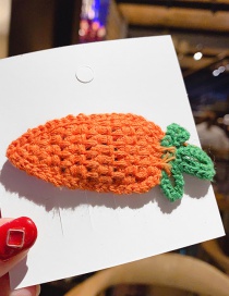 Carrot/duck Clip Fruit Wool Knit Hair Clip  Alloy