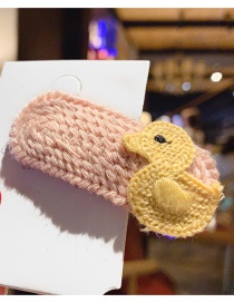 Pink Duckling Hairpin Knitted Hair Clips  Alloy