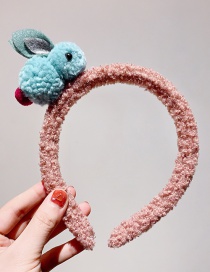 15# Blue Rabbit Headband Lamb Hair Stereo Cartoon Animal Hair Clip  Alloy