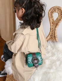 Fashion Green Belt Buckle Child Shoulder Messenger Bag