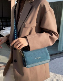 Fashion Blue Wide Shoulder Strap Shoulder Messenger Bag