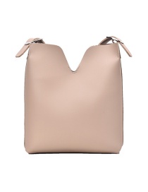 Fashion Small Khaki Solid Color Small V Shoulder Messenger Bag
