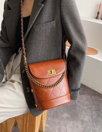 Fashion Brown Chain Shoulder Messenger Bag