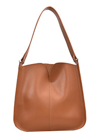 Fashion Brown Wide Shoulder Strap Shoulder Bag