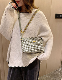 Fashion Green Woolet Chain Messenger Bag