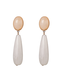 Fashion White Water Drop Earrings