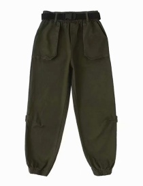 Fashion Army Green Gathered Overalls