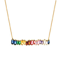 Fashion Color Cubic Zirconia Necklace