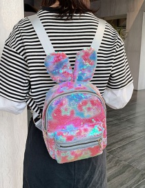 Fashion Red Stars Sequined Bunny Ears Backpack