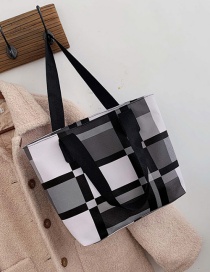 Fashion Gray Contrast Stitching Cross-body Shoulder Bag