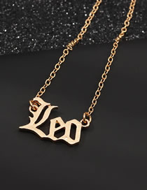 Fashion Golden Leo Alphabet Necklace