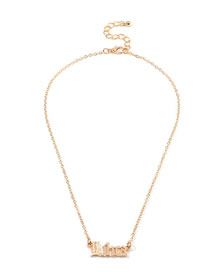 Fashion Golden Libra Letter Necklace