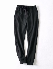 Fashion Black Wear Eye-strap Guard Pants