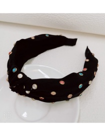 Fashion Black Fabric Knotted Hair Hoop