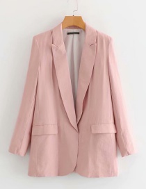 Fashion Pink Big V-neck Small Suit