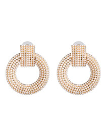 Fashion Pearl Pearl Round Earrings