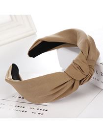 Fashion Khaki Cross-knotted Wide-edged Headband