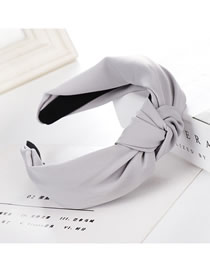 Fashion Gray Cross-knotted Wide-edged Headband