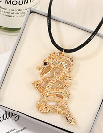 Fashion Golden Zodiac Dragon Necklace