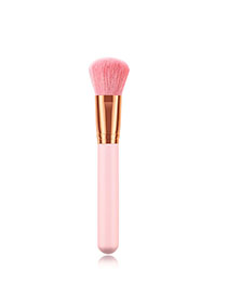 Fashion Pink Gold Single Pink Hair Round Blush Brush