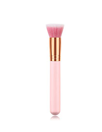 Fashion Pink Gold Single Powder White Hair Flat Brush